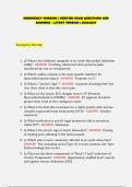 EMERGENCY NURSING &vert; VERIFIED EXAM QUESTIONS AND ANSWERS - LATEST VERSION &vert; 2026&sol;2027