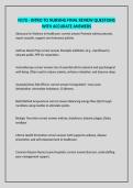 N170 - INTRO TO NURSING FINAL REVIEW QUESTIONS WITH ACCURATE ANSWERS