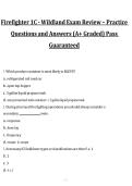Firefighter 1C Wildland Exam Review Practice Questions and Answers&comma; A&plus; Rated&comma; 2027&sol;2028 Exam Preparation Material
