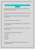 NURS 170&colon; FINAL EXAM QUESTIONS WITH ACCURATE ANSWERS