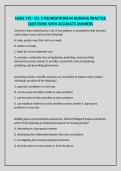 NURS 170 - CH&period; 5 FOUNDATIONS IN NURSING PRACTICE QUESTIONS WITH ACCURATE ANSWERS