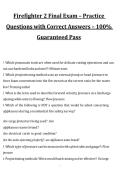 Firefighter 2 Final Exam Practice Questions and Correct Answers&comma; 2027&sol;2028 Exam Preparation Material