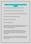 NURSING 170&semi; EXAM 1 QUESTIONS WITH ACCURATE ANSWERS