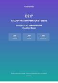 WGU D217 Accounting Information Systems  Practice Exam with Answers