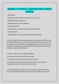 NURSING 170&comma; MODULE 1 QUESTIONS WITH ACCURATE ANSWERS