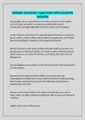 NURSING 1010 EXAM 1 QUESTIONS WITH ACCURATE ANSWERS