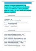 NUR 632 Advanced Pharmacology&colon; 200&NewLine;Comprehensive Exam Questions with Detailed&NewLine;Answers and Rationales &ndash; A Complete Study&NewLine;Guide for Exams 1&comma; 2&comma; and 3 Based on the 2026&sol;27&NewLine;Blueprint Graded A&plus;&NewLine;