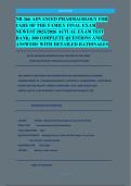 NR 566 ADVANCED PHARMACOLOGY FOR&NewLine;CARE OF THE FAMILY FINAL EXAM&NewLine;NEWEST 2025&sol;2026 ACTUAL EXAM TEST&NewLine;BANK&colon; 300 COMPLETE QUESTIONS AND&NewLine;ANSWERS WITH DETAILED RATIONALES