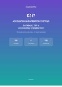 WGU D217 Accounting Information Systems &ndash; Database&comma; ERP & Accounting Systems Practice Test with Answers & Detailed Explanations&NewLine;