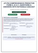 ATI PN Comprehensive Predictor Forms A&comma; B & C &vert; 150 Questions & Answers with Detailed Rationales & "Why Wrong" Explanations 2026&sol;2027&NewLine; 
