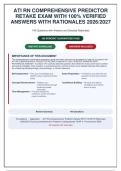 ATI RN Comprehensive Predictor Retake Exam &vert; 140 Questions & Answers with Detailed Rationales & "Why Wrong" Explanations 2026&sol;2027&NewLine;