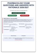 Pharmacology Exam &vert; 110 Questions & Answers with Detailed Rationales on Pharmacokinetics&comma; Pharmacodynamics & Drug Interactions 2026&sol;2027&NewLine;