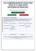 ATI Comprehensive Practice Test B V1 &vert; 149 Questions & Answers with Detailed Rationales & "Why Wrong" Explanations 2026&sol;2027&NewLine;