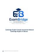 Cambridge English Canada Assessment Network Cambridge English A1 Movers