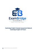 Cambridge English Canada Assessment Network Cambridge English A2 Flyers