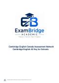 Cambridge English Canada Assessment Network Cambridge English A2 Key for Schools