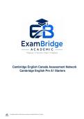 Cambridge English Canada Assessment Network Cambridge English Pre A1 Starters