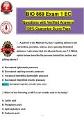 BIO 669 Exam 1 EC Questions wit&planckh; Verified Answers 100&percnt; Guarantee Score Pass