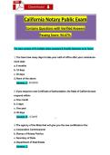 California Notary Public Exam  &NewLine;Contains Questions with Verified Answers