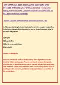 CTRI EXAM 2026-2027&colon; 200 PRACTICE QUESTIONS WITH &NewLine;DETAILED ANSWERS & RATIONALES Certified Therapeutic &NewLine;Riding Instructor &lpar;CTRI&rpar; Comprehensive Final Exam Based on &NewLine;PATH International Standards