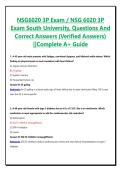NSG6020 3P Exam &sol; NSG 6020 3P Exam South University&comma; Questions And Correct Answers &lpar;Verified Answers&rpar; 2026&sol;2027 &vert;&vert;Complete A&plus; Guide