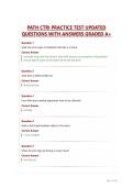 PATH CTRI PRACTICE TEST UPDATED QUESTIONS WITH ANSWERS GRADED A&plus;