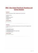 DRE 7-Day School Final Exam Questions and Correct Answers