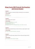 Kitsap County EMS Protocols Test Questions and Correct Answers