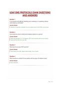 USAF EMS PROTOCOLS EXAM QUESTIONS AND ANSWERS