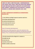 FDNY Z51 RMO & WRITTEN EXAM - COMPREHENSIVE &NewLine;TEST BANK FINAL EXAM &vert;&vert; WRITTEN EXAM 2026 NEWEST &NewLine;EXAM PREPARATION WITH COMPLETE 400 QUESTIONS &NewLine;AND CORRECT ANSWERS WITH RATIONALES &vert; ALREADY &NewLine;GRADED A&plus;&vert; &vert;BRAND NEW VERSION&excl;&excl; 2026 -2027   