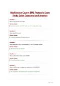 Washington County EMS Protocols Exam Study Guide Questions and Answers
