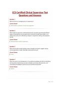 CCS Certified Clinical Supervisor Test Questions and Answers&period;