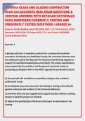 FLORIDA GLASS AND GLAZING CONTRACTOR EXAM  ACCURATE REAL EXAM 