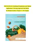 Test Bank for Grodner's Nutritional Foundations and Clinical Applications&colon; A Nursing Approach&comma; 9th Edition by Sylvia Escott-Stump&comma; Michele Grodner & Suzanne Dorner &vert; Chapters 1&ndash;20 Complete &vert; Questions & Answers &vert; 2027&NewLine;