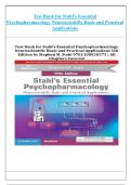 Test Bank for Stahl's Essential&NewLine;Psychopharmacology Neuroscientific Basis and Practical Applications&NewLine;