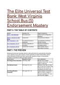 2026&sol;2027 West Virginia CDL School Bus &lpar;S&rpar; Endorsement Elite Test Bank &vert; FMVSS & WV Policy 4336 Mastery