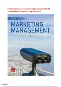 Solution Manual &ndash; Marketing Management 4th Edition&NewLine;Mark Johnston & Greg Marshall &vert; Complete Step-by-Step Solutions &vert; Rated A&plus;