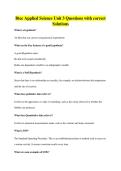 Btec Applied Science Unit 3 Questions with correct&NewLine;Solutions
