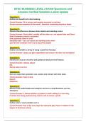 BTEC BUSINESS LEVEL 3 EXAM Questions and&NewLine;Answers Verified Solutions Latest Update