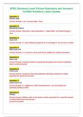 BTEC Business Level 3-Exam Questions and Answers&NewLine;Verified Solutions Latest Update