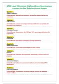 BTEC Level 3 Business - Diploma&vert; Exam Questions and&NewLine;Answers Verified Solutions Latest Update