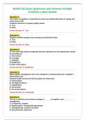 BUAD 331 Exam Questions and Answers Verified&NewLine;Solutions Latest Update