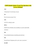 COPE Health Scholars Exam Prep Questions with&NewLine;Correct Solutions