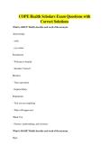 COPE Health Scholars Exam Questions with&NewLine;Correct Solutions