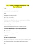 COPE Health Scholars Exam Questions with&NewLine;Correct Solutions