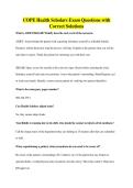 COPE Health Scholars Exam Questions with&NewLine;Correct Solutions