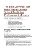 2026&sol;2027 S-Tier New Brunswick School Bus & Air Brake Endorsement Mastery &vert; Complete Elite Test Bank &lpar;Q&A&rpar;