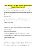 MPD Detective Test 2024 Questions Questions with&NewLine;Verified Correct Answers