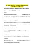 2019 Detective Test Questions Questions with&NewLine;Verified Correct Answers