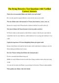 The Dying Detective Test Questions with Verified&NewLine;Correct Answers